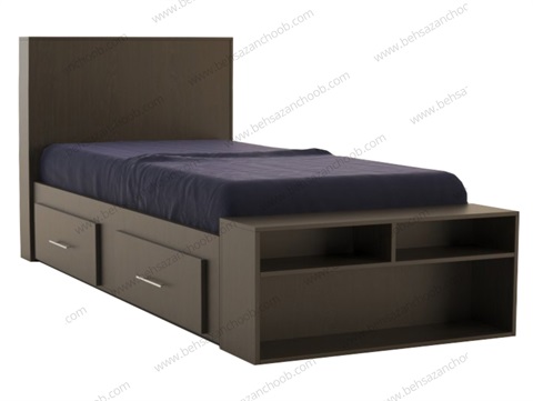 تخت تک نفره باکسی کتابخانه دار T722